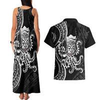 Black Hawaii Kanaloa God Couples Matching Tank Maxi Dress and Hawaiian Shirt Hawaiian Octopus
