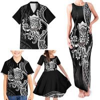Black Hawaii Kanaloa God Family Matching Tank Maxi Dress and Hawaiian Shirt Hawaiian Octopus
