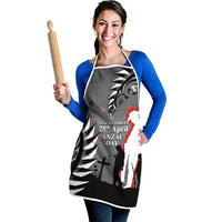 New Zealand ANZAC Day Apron 25th April Silver Fern With Poppy - Polynesian Pride