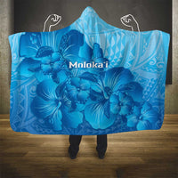 Aloha Hawaii Molokai Island Hooded Blanket Hibiscus Tribal Honu Hawaiian Tattoo
