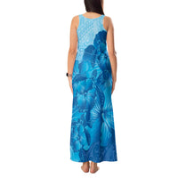 Aloha Hawaii Molokai Island Tank Maxi Dress Hibiscus Tribal Honu Hawaiian Tattoo