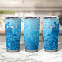 Aloha Hawaii Molokai Island Tumbler Cup Hibiscus Tribal Honu Hawaiian Tattoo