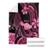 Aloha Hawaii Maui Blanket Valley Isle Humpback Whale Black