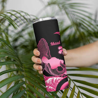 Aloha Hawaii Maui Skinny Tumbler Valley Isle Humpback Whale Black