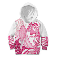 Aloha Hawaii Maui Kid Hoodie Valley Isle Humpback Whale White