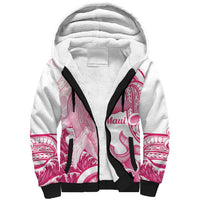 Aloha Hawaii Maui Sherpa Hoodie Valley Isle Humpback Whale White
