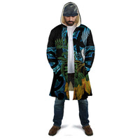 Turquoise New Zealand Kowhai And Piwakawaka Cloak Maori Ngaru Paua Shell - Polynesian Pride