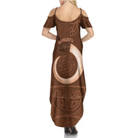 Vanuatu Indipendens Dei Summer Maxi Dress Yumi 44th Sand Drawing Turtle Mix Lapita