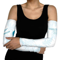 Custom New Zealand Silver Fern Football Arm Sleeves Come On All White - Polynesian Pride