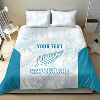 Custom New Zealand Silver Fern Football Bedding Set Come On All White