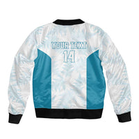 Custom New Zealand Silver Fern Football Bomber Jacket Come On All White