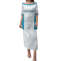 Custom New Zealand Silver Fern Football Family Matching Puletasi and Hawaiian Shirt Come On All White