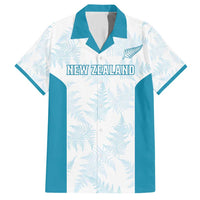 Custom New Zealand Silver Fern Football Family Matching Short Sleeve Bodycon Dress and Hawaiian Shirt Come On All White