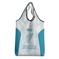 Custom New Zealand Silver Fern Football Grocery Bag Come On All White