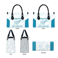 Custom New Zealand Silver Fern Football Leather Bag Come On All White - Polynesian Pride
