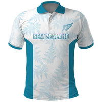 Custom New Zealand Silver Fern Football Polo Shirt Come On All White
