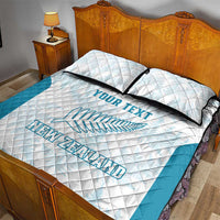 Custom New Zealand Silver Fern Football Quilt Bed Set Come On All White