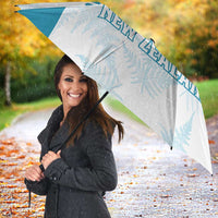 Custom New Zealand Silver Fern Football Umbrella Come On All White - Polynesian Pride