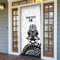 Custom Aotearoa Football Door Cover NZ Maori Tiki Go Champions - Polynesian Pride