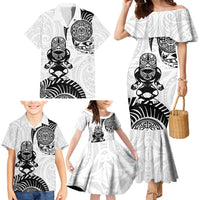 Custom Aotearoa Football Family Matching Mermaid Dress and Hawaiian Shirt NZ Maori Tiki Go Champions