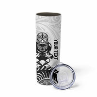 Custom Aotearoa Football Skinny Tumbler NZ Maori Tiki Go Champions