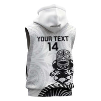 Custom Aotearoa Football Sleeveless Zip Hoodie NZ Maori Tiki Go Champions - Polynesian Pride