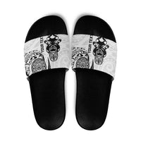 Custom Aotearoa Football Slide Sandals NZ Maori Tiki Go Champions - Polynesian Pride