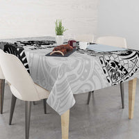 Custom Aotearoa Football Tablecloth NZ Maori Tiki Go Champions