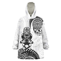 Custom Aotearoa Football Wearable Blanket Hoodie NZ Maori Tiki Go Champions