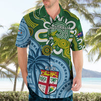 Australia And Fiji Hawaiian Shirt Aboriginal Mix Fijian Tapa Unique Style LT14 - Polynesian Pride