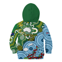 Australia And Fiji Kid Hoodie Aboriginal Mix Fijian Tapa Unique Style LT14 - Polynesian Pride