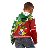 Australia And Tonga Kid Hoodie Aboriginal Mix Tongan Ngatu Unique Style LT14 - Polynesian Pride