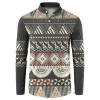 Vintage Bula Fiji Masi Button Sweatshirt Fijian Tapa Cloth - Polynesian Pride