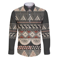 Vintage Bula Fiji Masi Family Matching Mermaid Dress and Hawaiian Shirt Fijian Tapa Cloth - Polynesian Pride