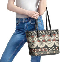 Vintage Bula Fiji Masi Leather Tote Bag Fijian Tapa Cloth - Polynesian Pride