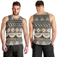 Vintage Bula Fiji Masi Men Tank Top Fijian Tapa Cloth - Polynesian Pride