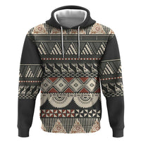 Vintage Bula Fiji Masi Zip Hoodie Fijian Tapa Cloth - Polynesian Pride