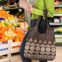 Bula Fiji Iri ni Meke Grocery Bag Kuvui Fijian Masi - Polynesian Pride