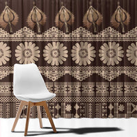 Bula Fiji Iri ni Meke Window Curtain Kuvui Fijian Masi - Polynesian Pride