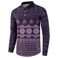 Bula Fiji Iri ni Meke Button Sweatshirt Lokaloka Fijian Masi LT14 - Polynesian Pride