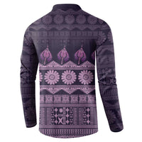 Bula Fiji Iri ni Meke Button Sweatshirt Lokaloka Fijian Masi LT14 - Polynesian Pride