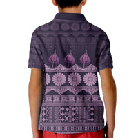 Bula Fiji Iri ni Meke Kid Polo Shirt Lokaloka Fijian Masi LT14 - Polynesian Pride