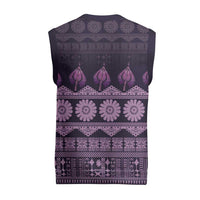 Bula Fiji Iri ni Meke Christmas Knitted V-Neck Vest Lokaloka Fijian Masi LT14 - Polynesian Pride