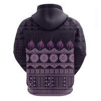Bula Fiji Iri ni Meke Zip Hoodie Lokaloka Fijian Masi - Polynesian Pride