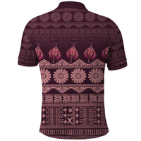 Bula Fiji Iri ni Meke Polo Shirt Piqi Fijian Masi - Polynesian Pride