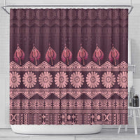 Bula Fiji Iri ni Meke Shower Curtain Piqi Fijian Masi - Polynesian Pride