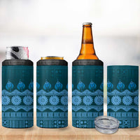 Bula Fiji Iri ni Meke 4 in 1 Can Cooler Tumbler Karakarawa Fijian Masi - Polynesian Pride