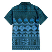 Bula Fiji Iri ni Meke Family Matching Off Shoulder Maxi Dress and Hawaiian Shirt Karakarawa Fijian Masi - Polynesian Pride