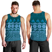 Bula Fiji Iri ni Meke Men Tank Top Karakarawa Fijian Masi - Polynesian Pride