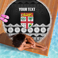 Fiji Tapa Rugby Custom Beach Blanket Go Fijiana - Polynesian Pride